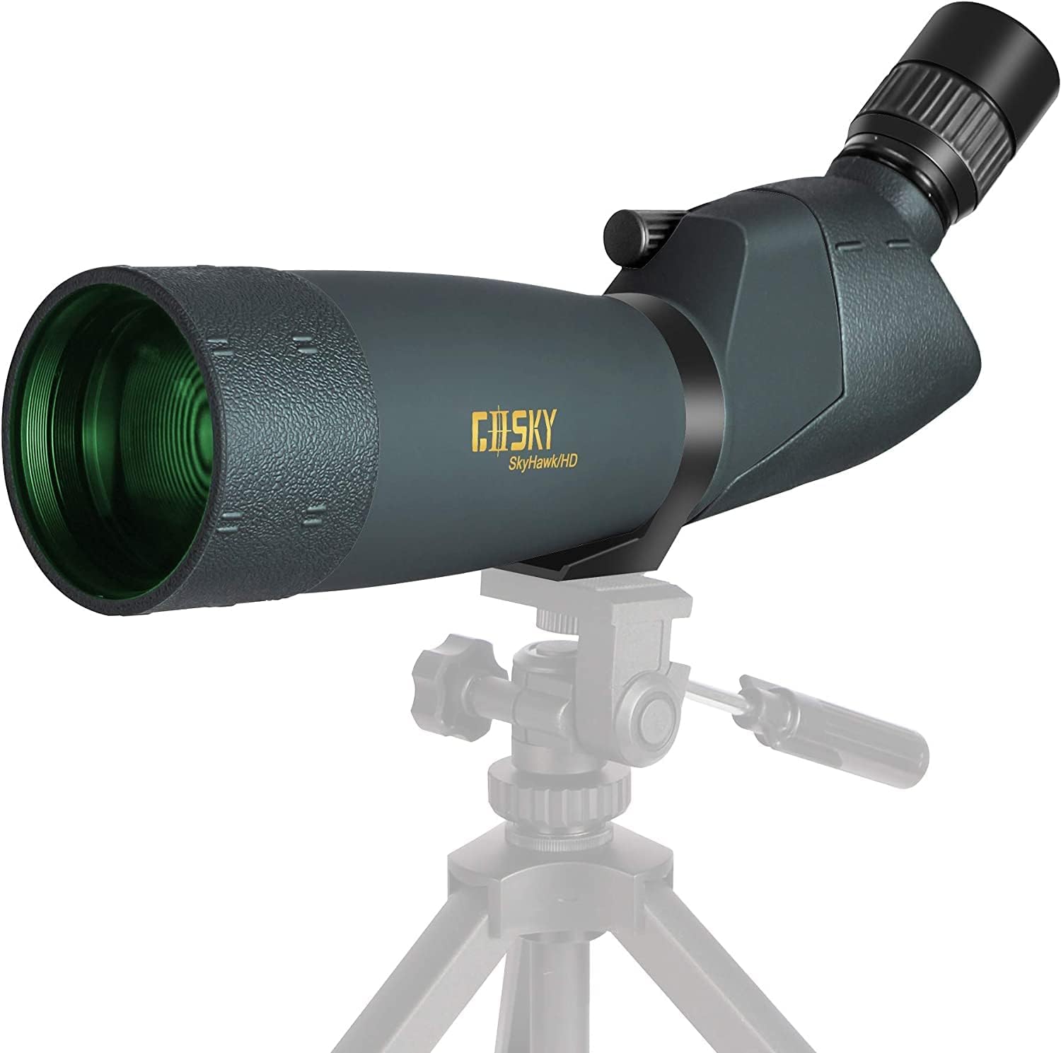 Gosky EagleView Updated Spotting Scope 20-60x 60 HD Spotter Scope with  Smartphone Adapter- Grey-B07R4F8NH1-Gosky